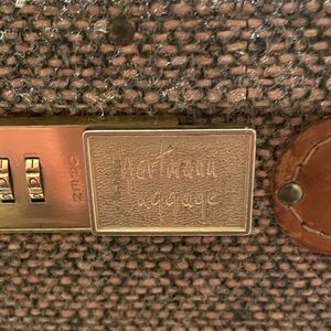 Vintage Hartmann Tweed Vanity Train Case w/ Mirror Leather Travel Case